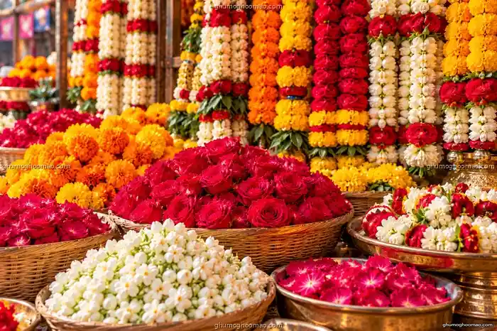 खाटू श्याम जी के लिए फूल और माला